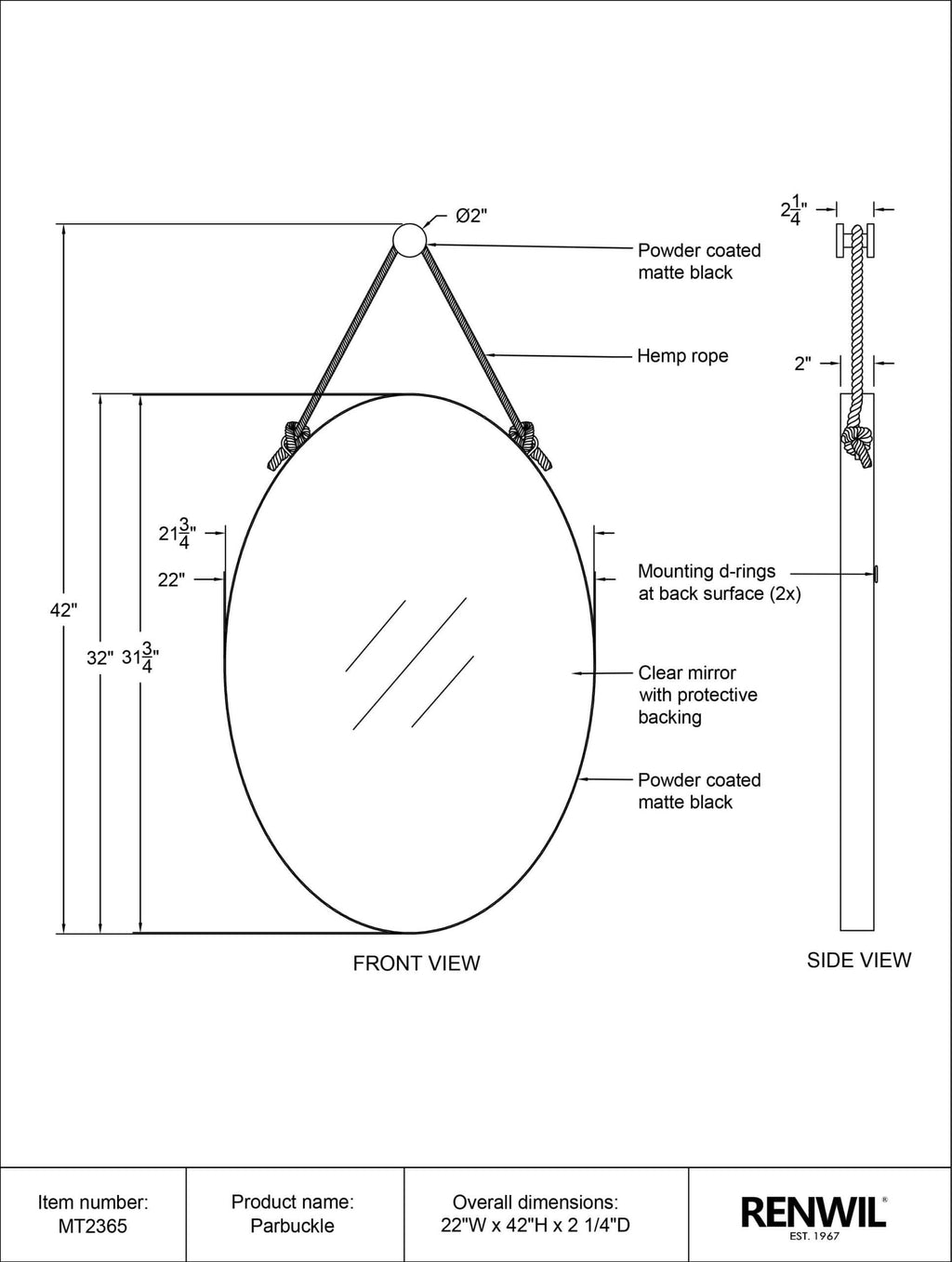 RENWIL  MT2365  PARBUCKLE
