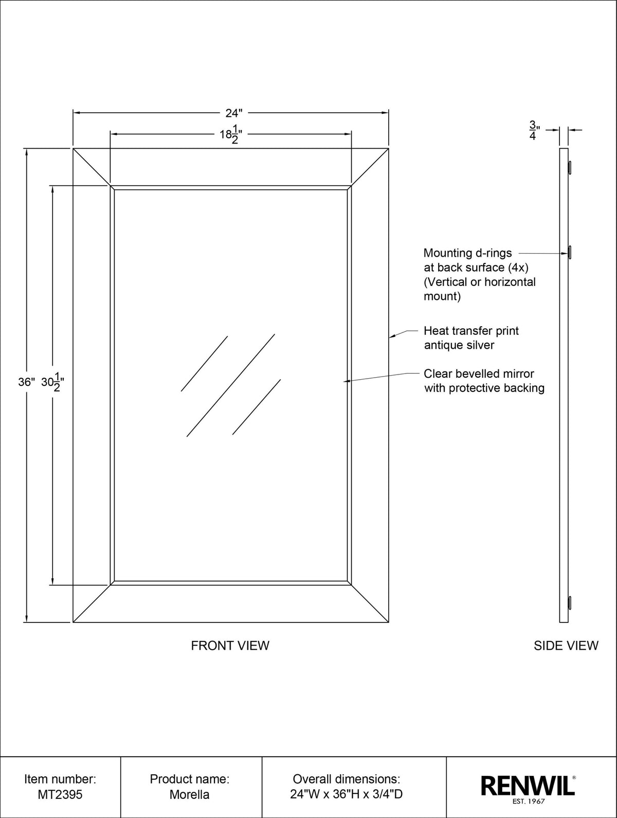 RENWIL  MORELLA MIRROR MT2395