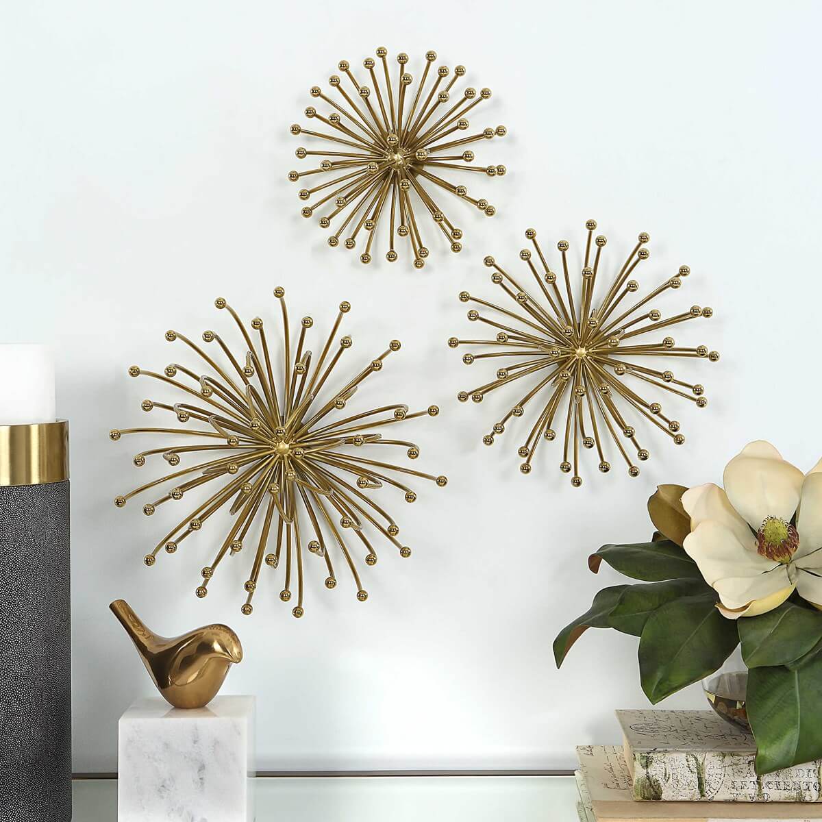 UTTERMOST AGA METAL WALL DECOR S/3 04337