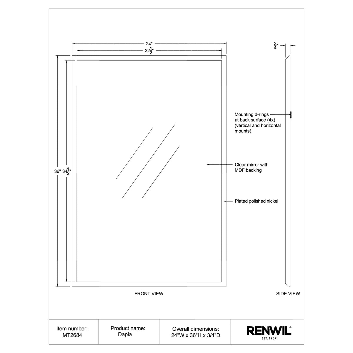 RENWIL DAPIA MIRROR MT2684