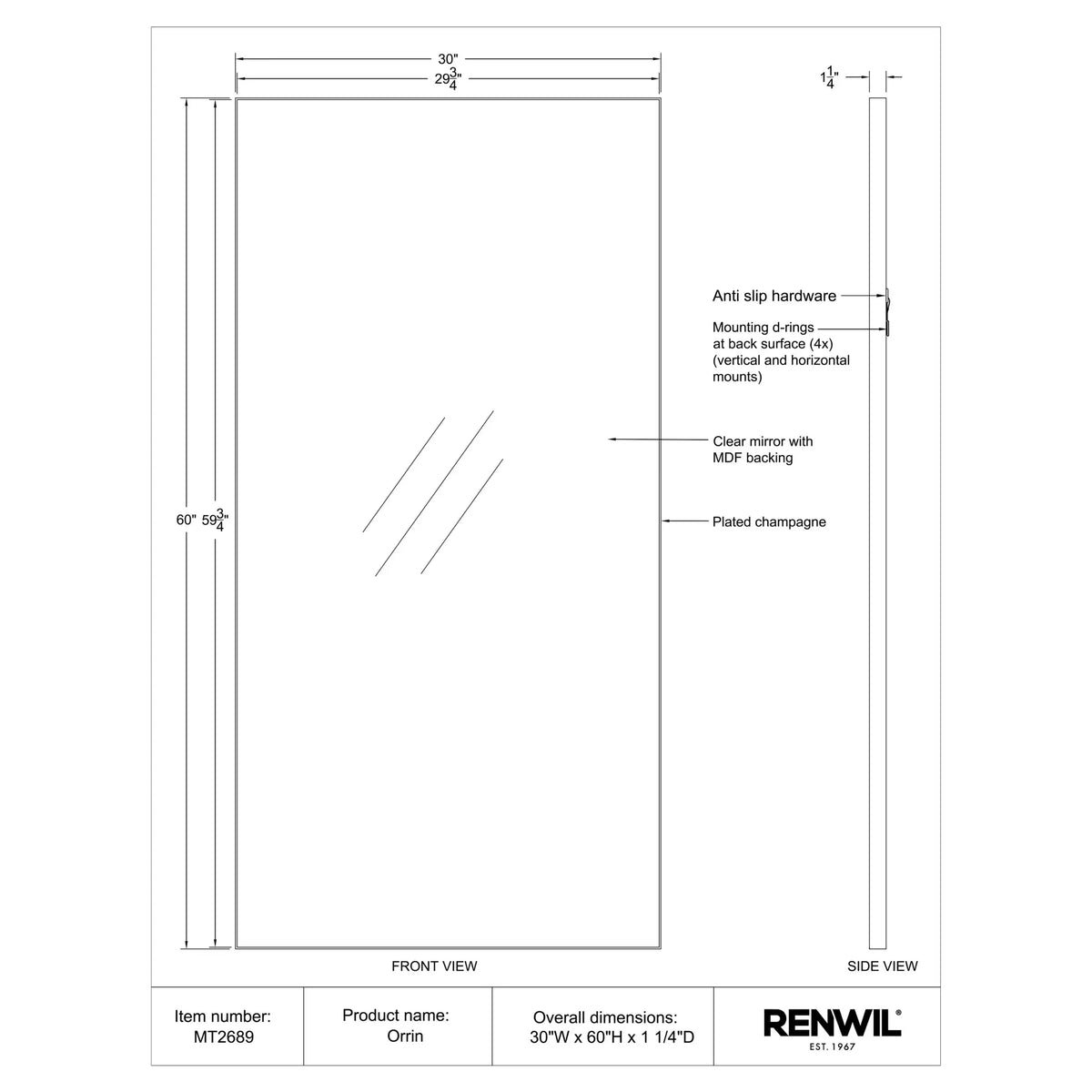RENWIL ORRIN MIRROR MT2689
