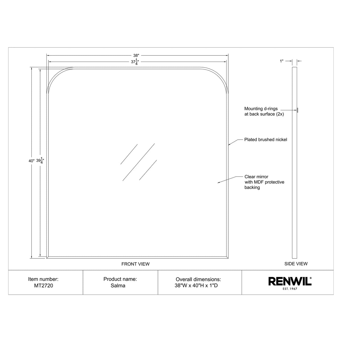 RENWIL SALMA MIRROR MT2720