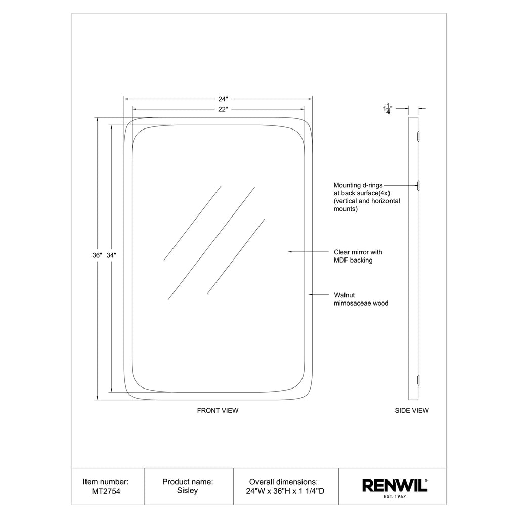 RENWIL SISLEY MIRROR MT2754