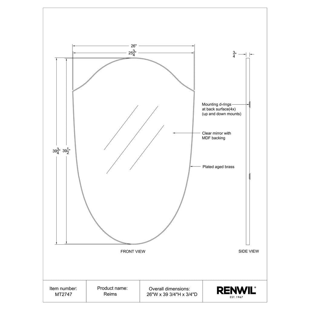 RENWIL REIMS MIRROR MT2747