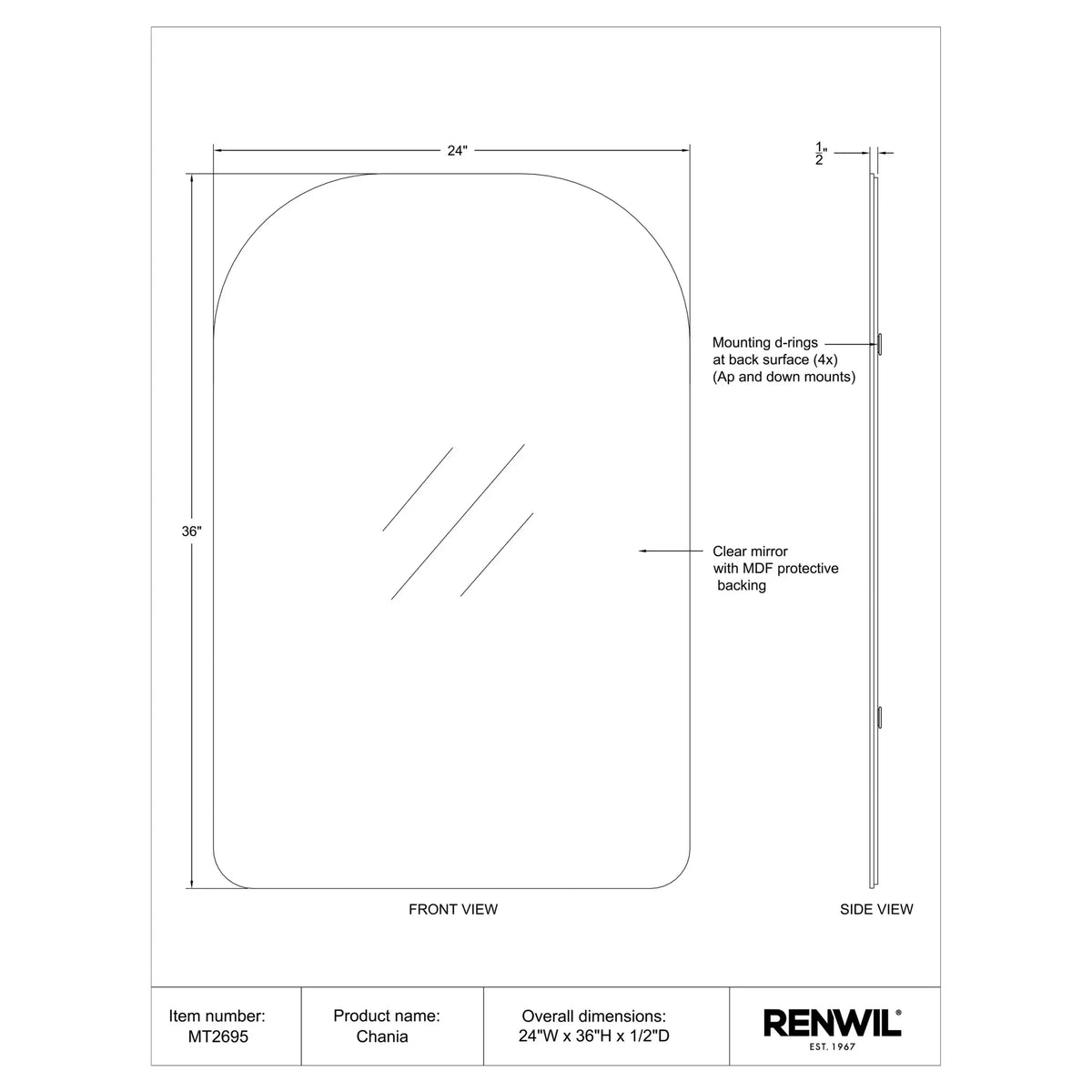 RENWIL CHANIA MIRROR MT2695