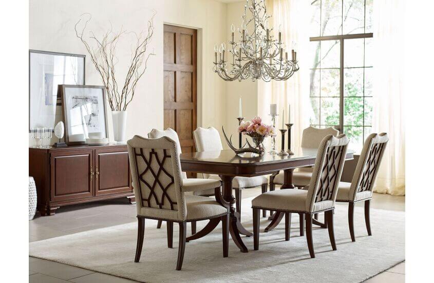 KINCAID HADLEIGH DOUBLE PEDESTAL DINING TABLE 607-744P