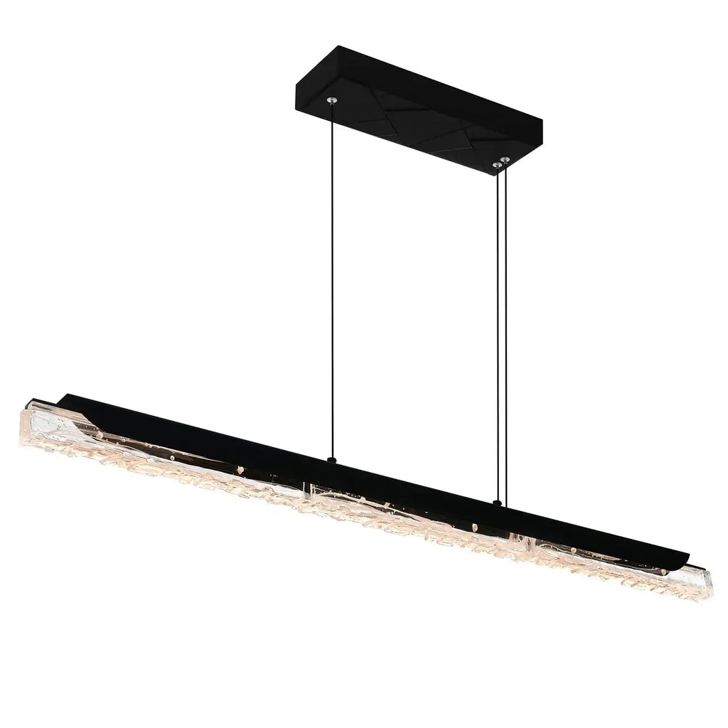 CWI LIGHTING VALIRA LED 48" BLACK CHANDELIER 1586P48-101