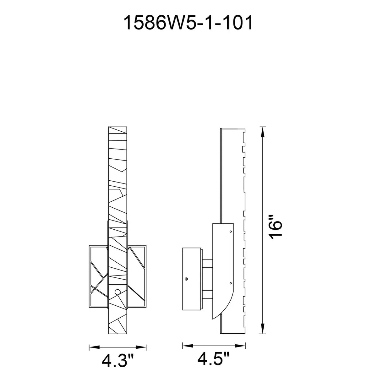 CWI LIGHTING VALIRA LED GOLD SCONCE 1586W5-1-624