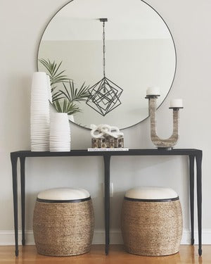 Uttermost Island Straw Accent Stool 23582