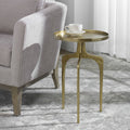 ROUND GOLD ACCENT TABLE 30032w