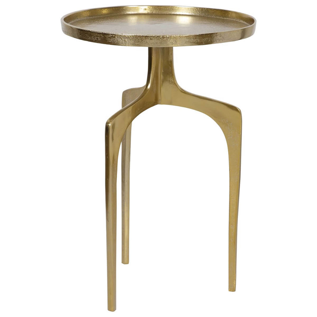 ROUND GOLD ACCENT TABLE 30032w