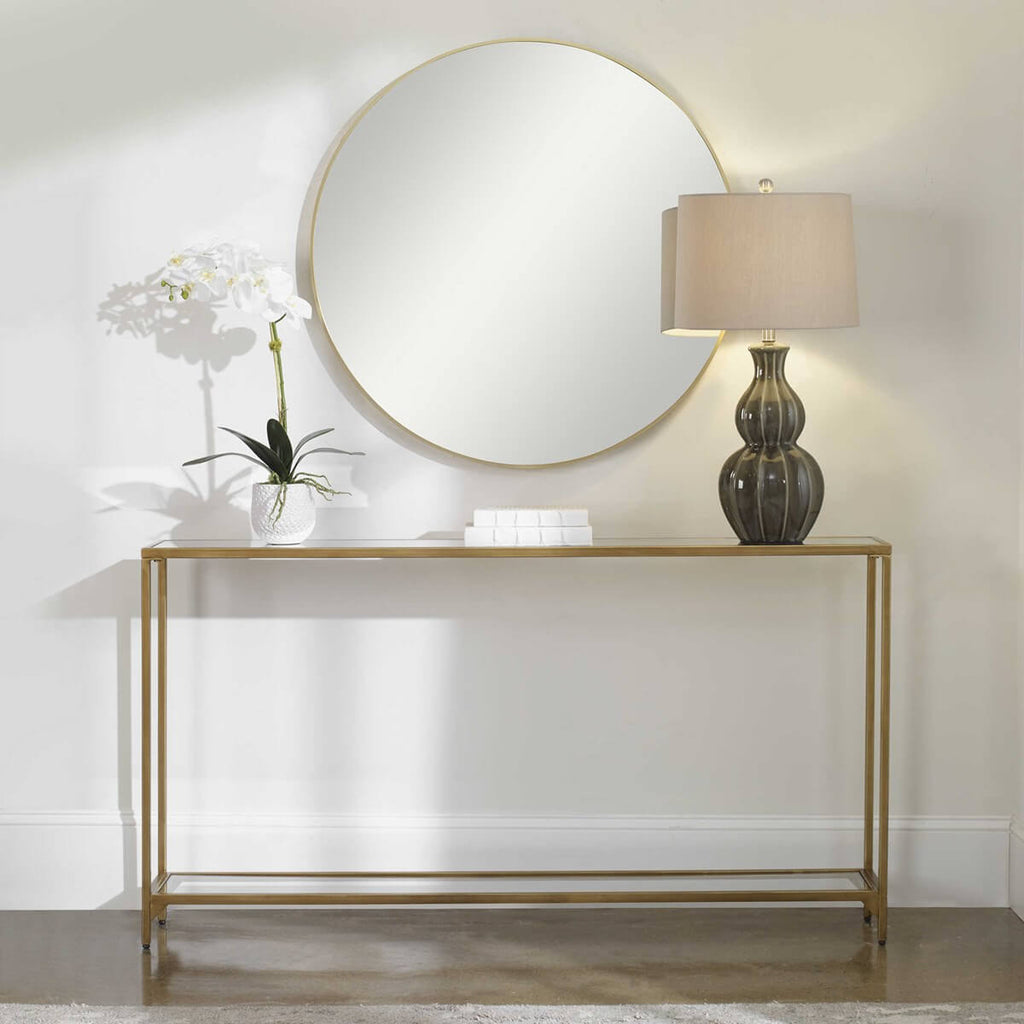 CONSOLE TABLE GOLD FINISH 50032w