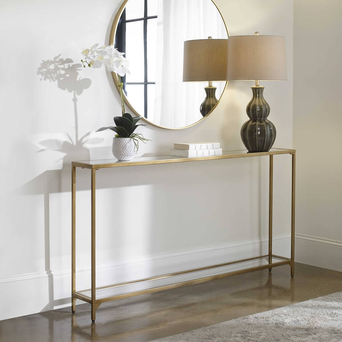 CONSOLE TABLE GOLD FINISH 50032w