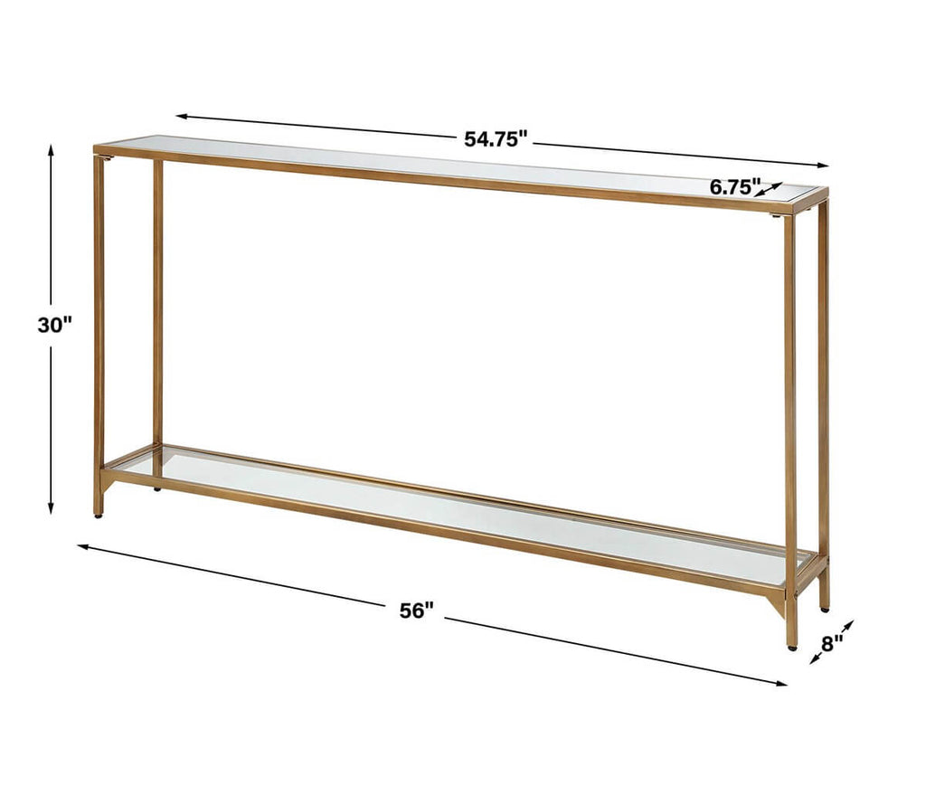 CONSOLE TABLE GOLD FINISH 50032w