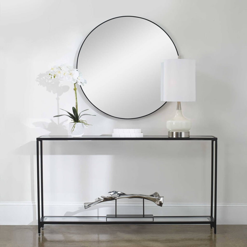 CONSOLE TABLE BLACK FINISH 60032w