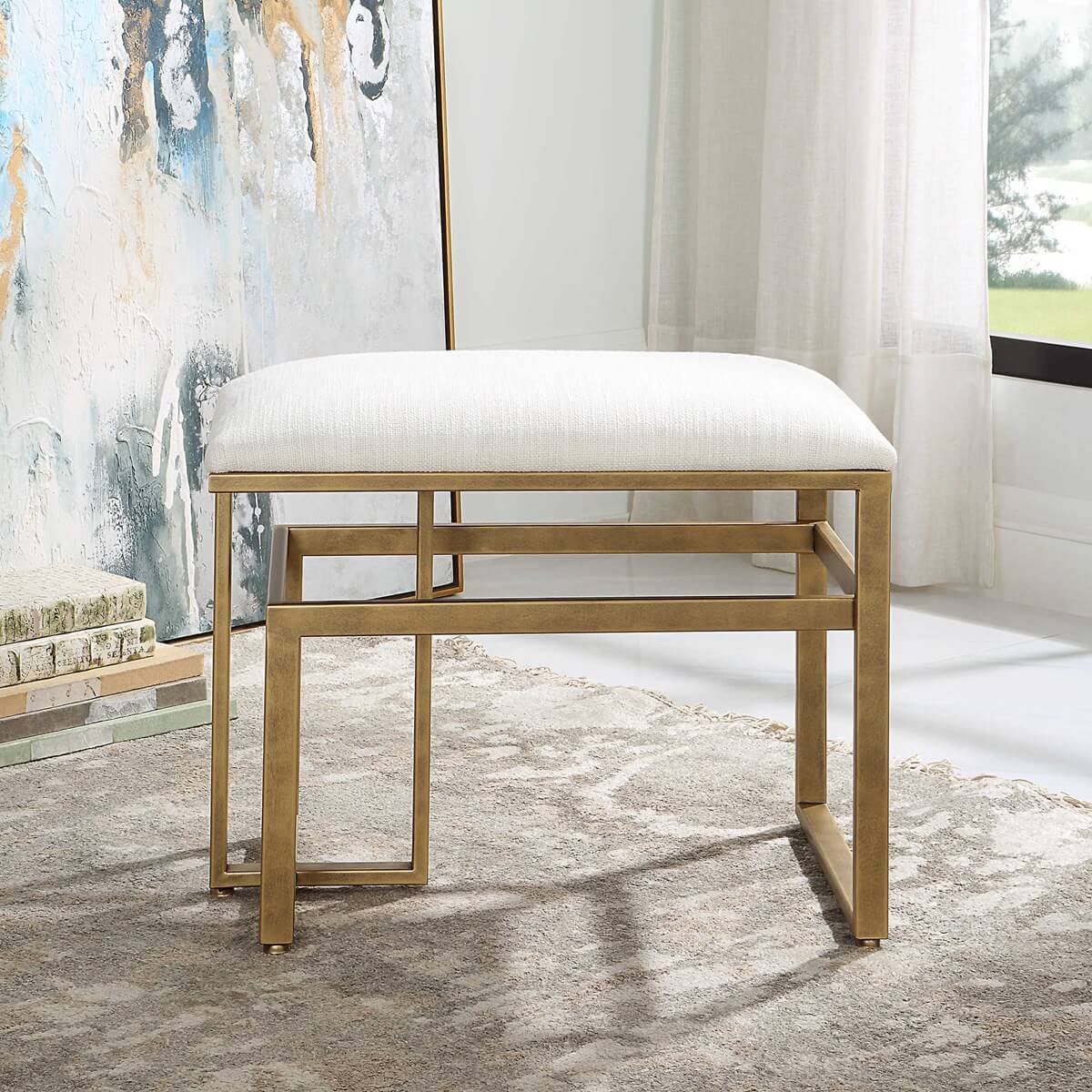 MODERN IRON BENCH 90032w