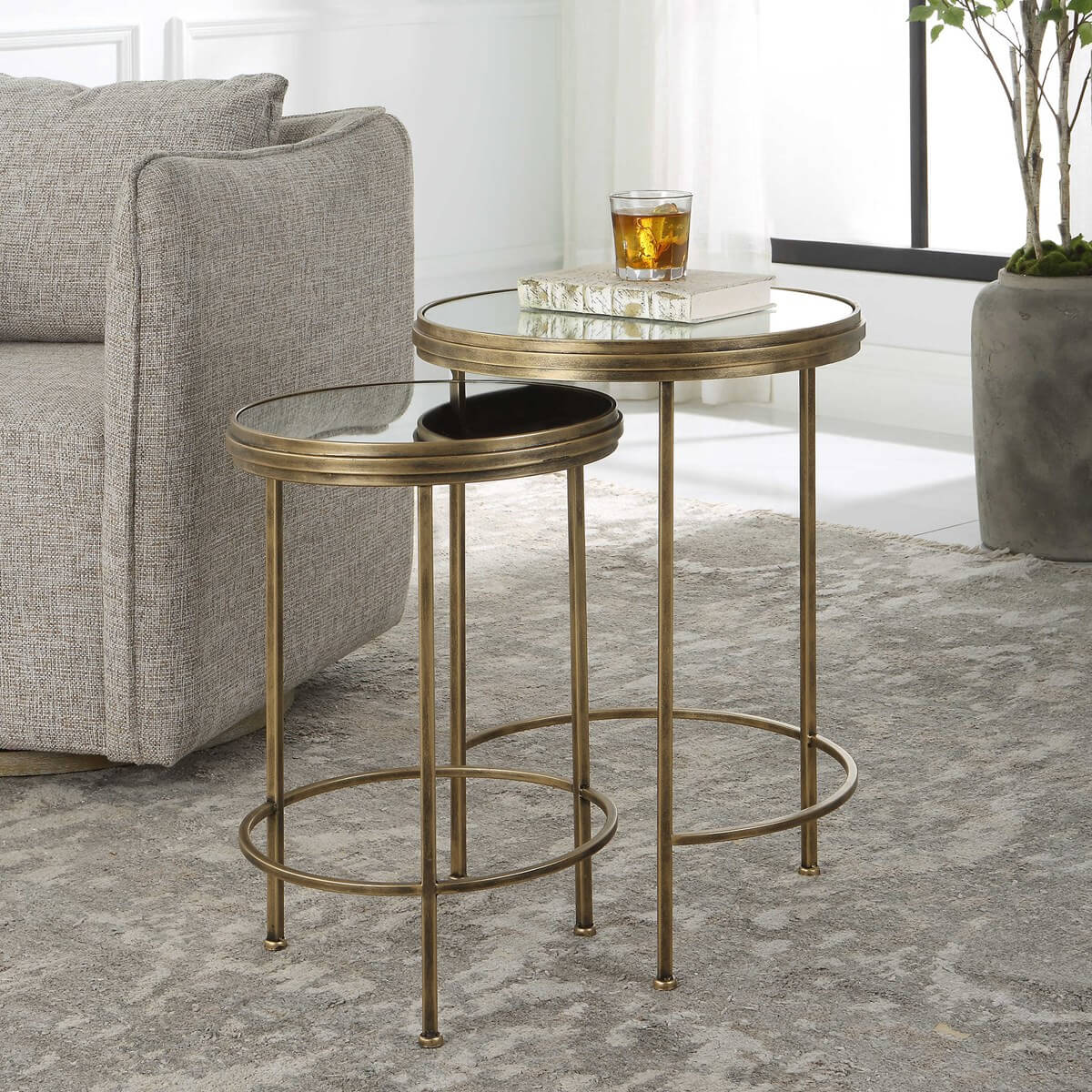 NESTING TABLES SET OF TWO 11032w