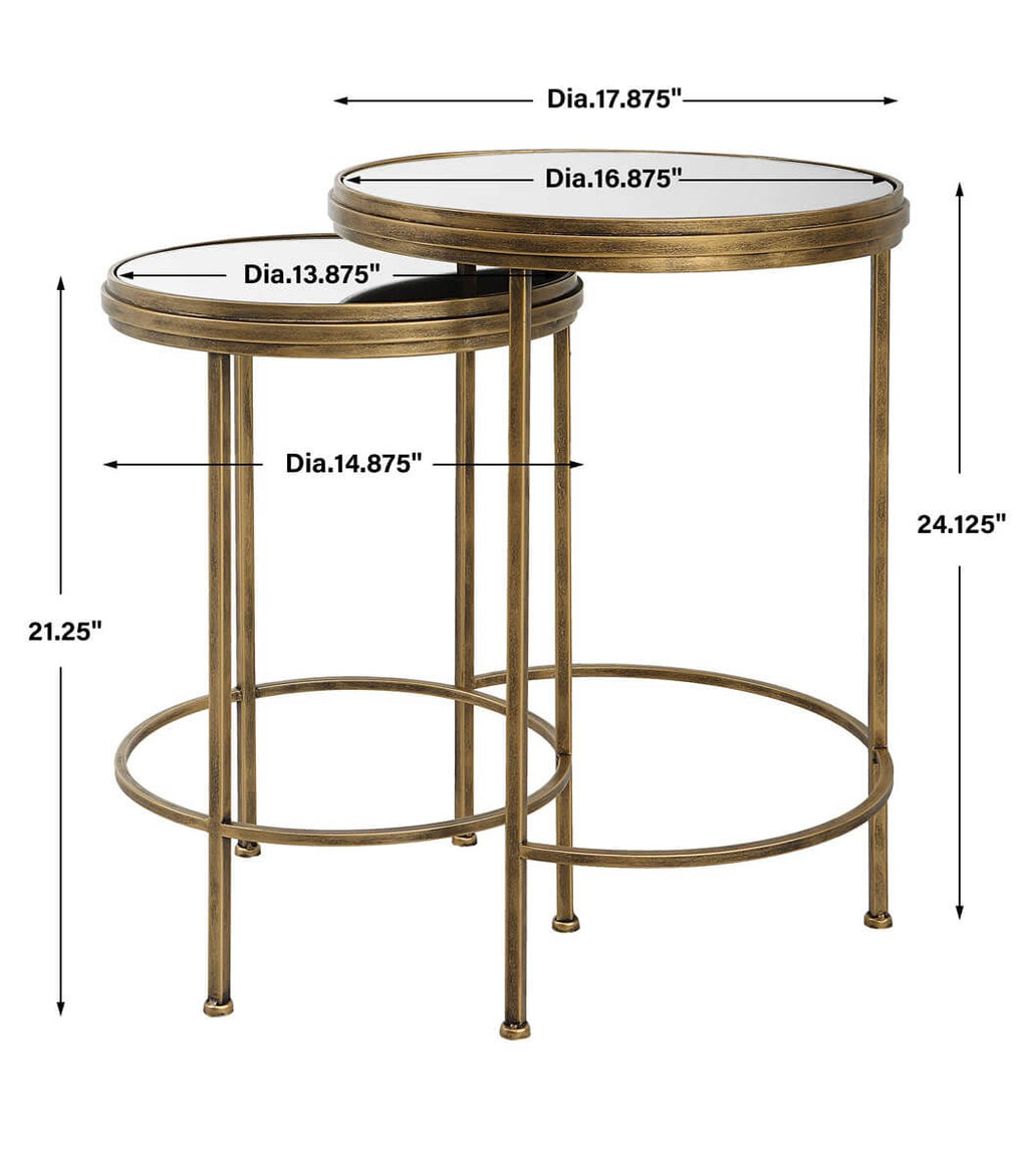 NESTING TABLES SET OF TWO 11032w