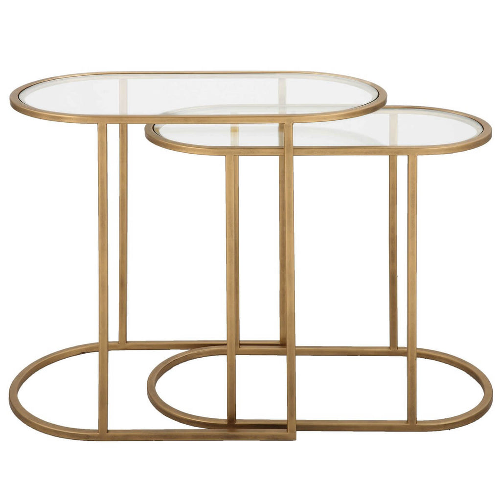 IRON NESTING TABLE SET OF TWO 81032w
