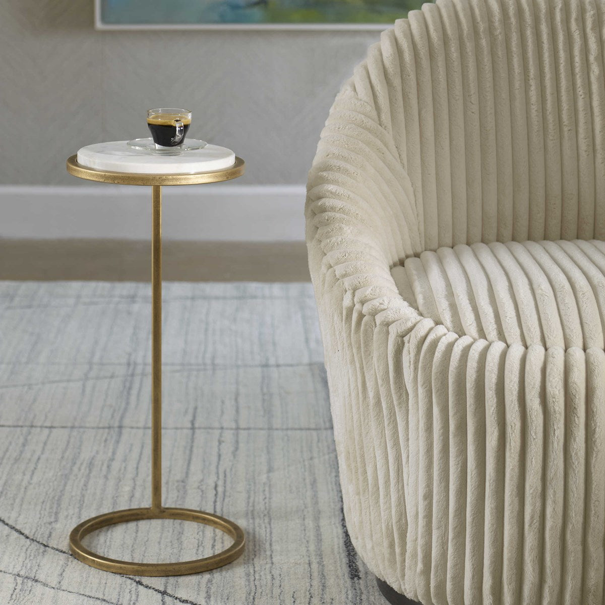 ACCENT TABLE AGED GOLD 33032w