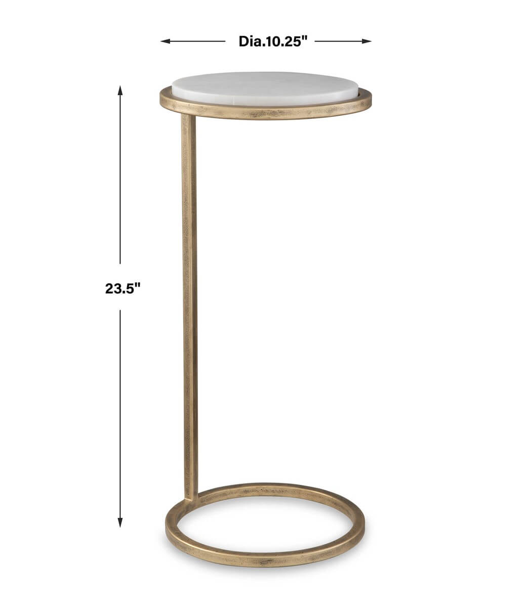 ACCENT TABLE AGED GOLD 33032w