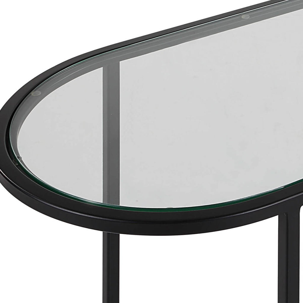 BLACK IRON NESTING TABLES SET OF TWO 43032w