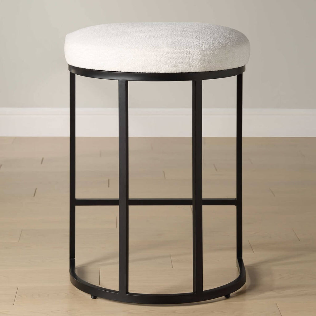 COUNTER STOOL MATTE BLACK 04032w