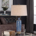 BLUE CERAMIC TABLE LAMP 1-62062w