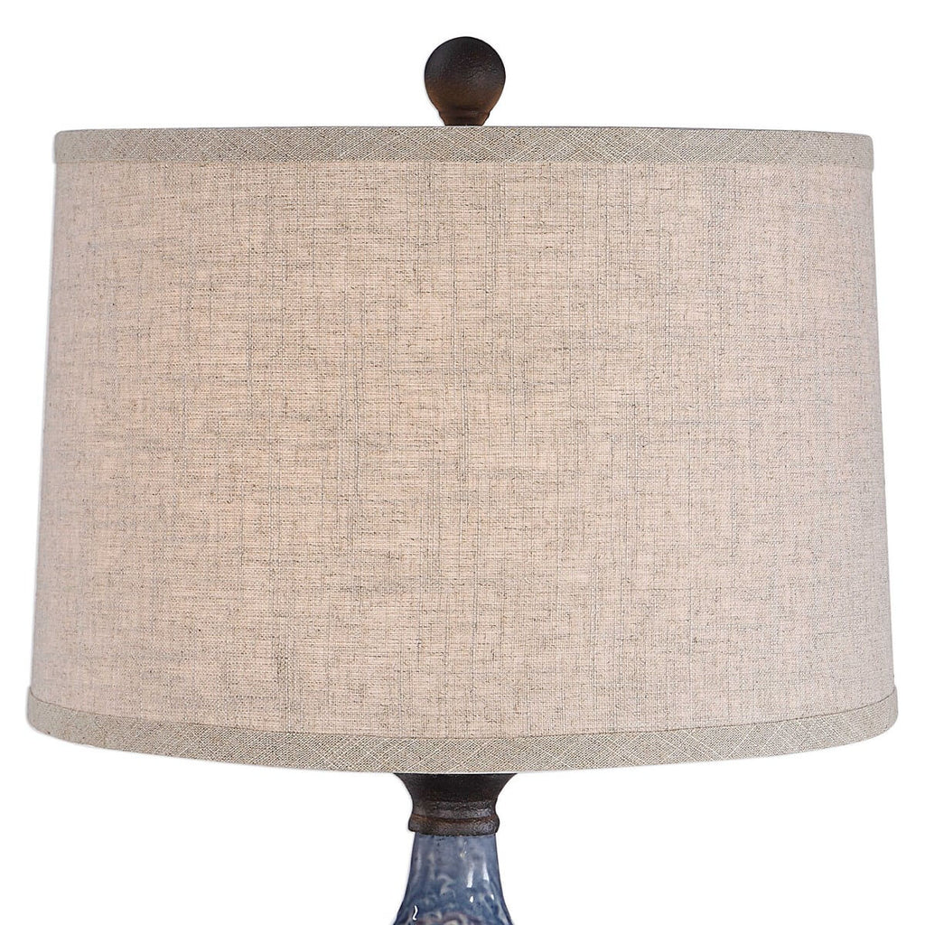 BLUE CERAMIC TABLE LAMP 1-62062w
