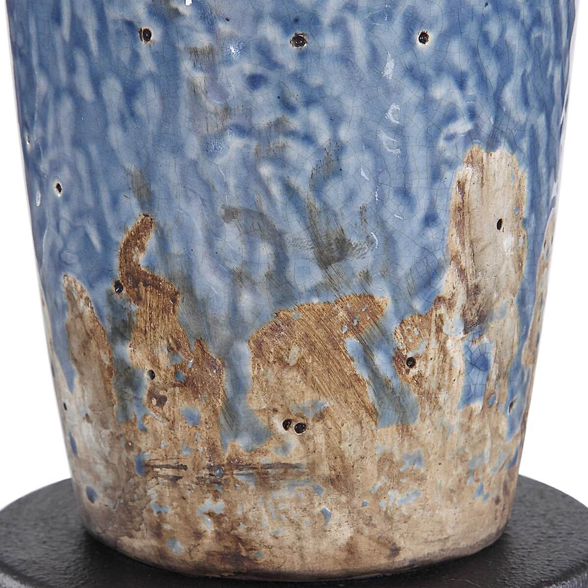 BLUE CERAMIC TABLE LAMP 1-62062w