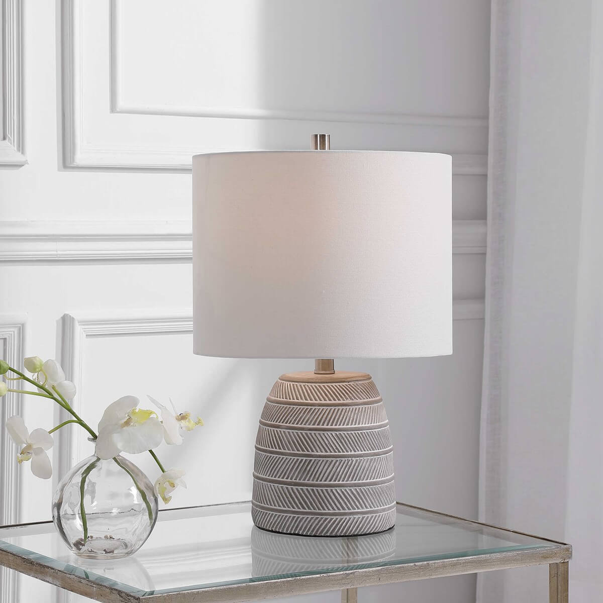 CONCRETE TABLE LAMP 1-46062w