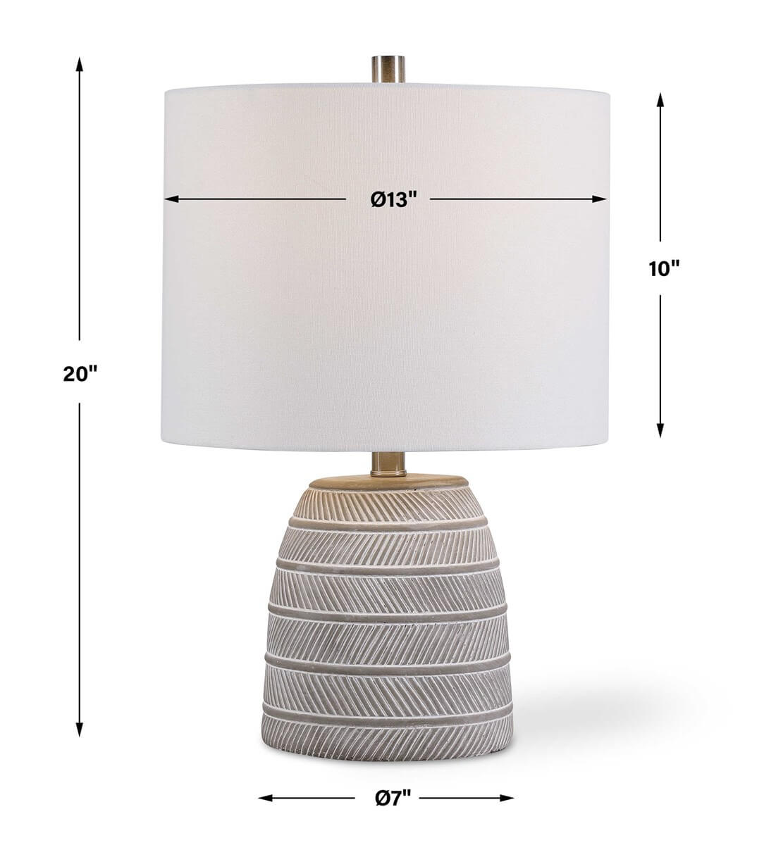 CONCRETE TABLE LAMP 1-46062w