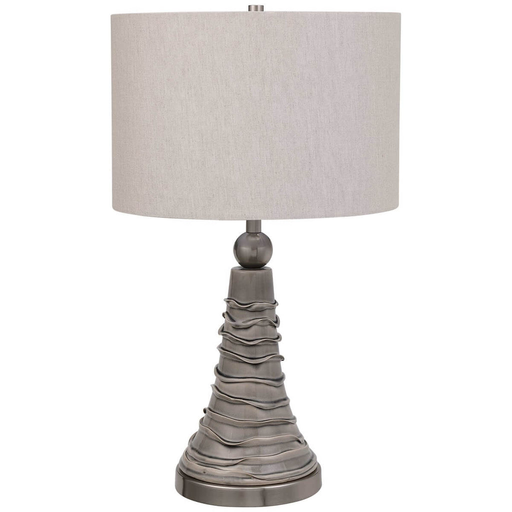 GRAY CERAMIC  TABLE LAMP 1-37062w