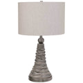 GRAY CERAMIC  TABLE LAMP 1-37062w