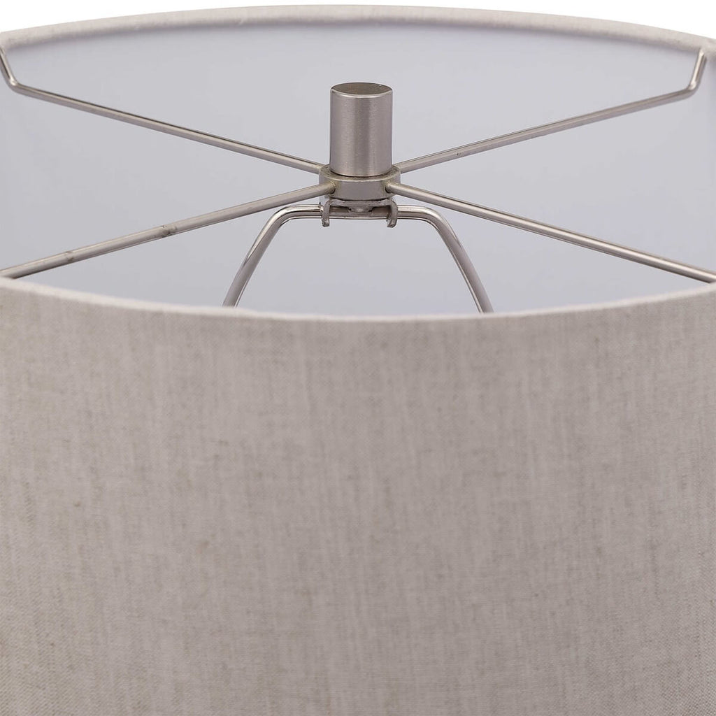 GRAY CERAMIC  TABLE LAMP 1-37062w