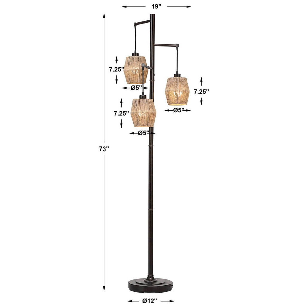 THREE LIGHT FLOOR LAMP 1-97062w
