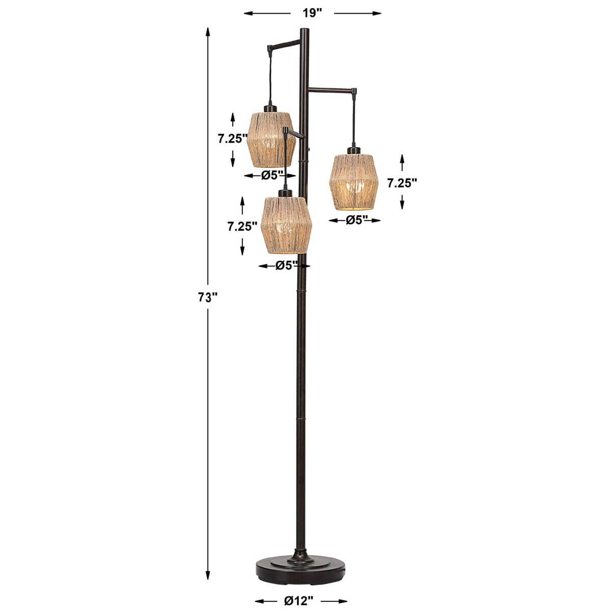 THREE LIGHT FLOOR LAMP 1-97062w