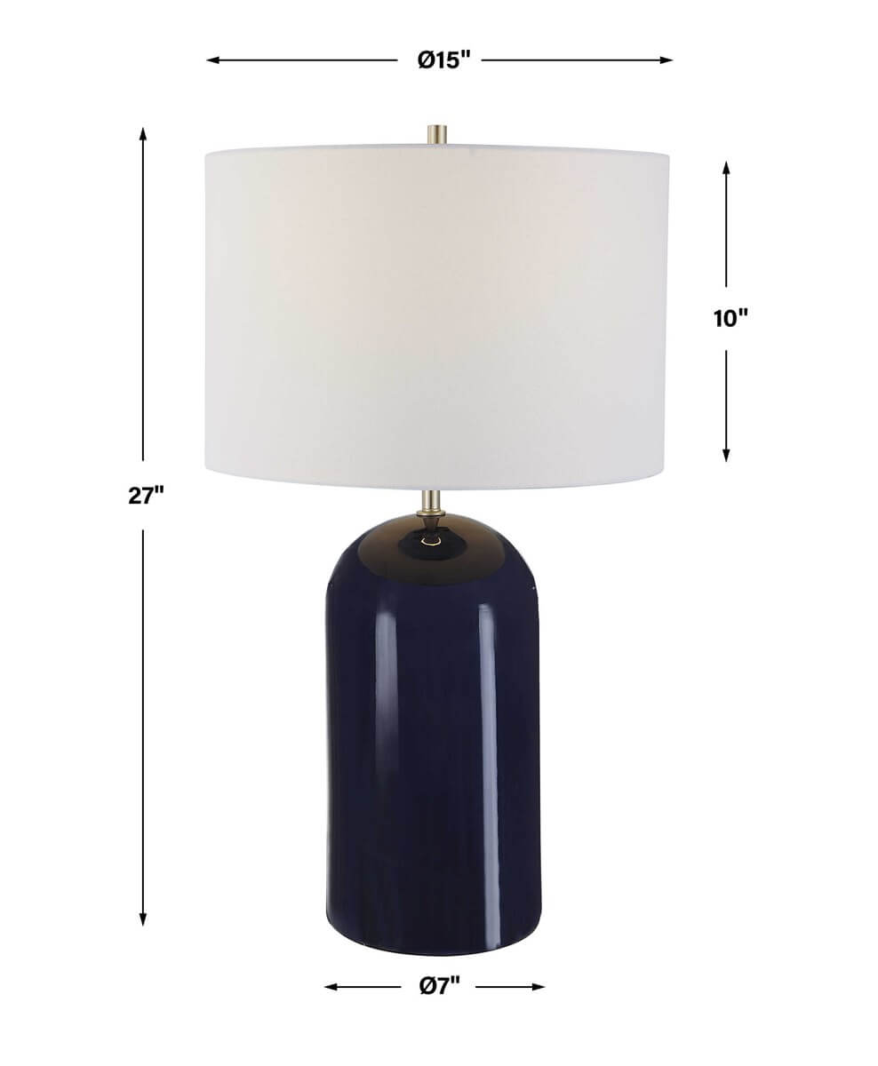 NAVY BLUE TABLE LAMP 1-80162w