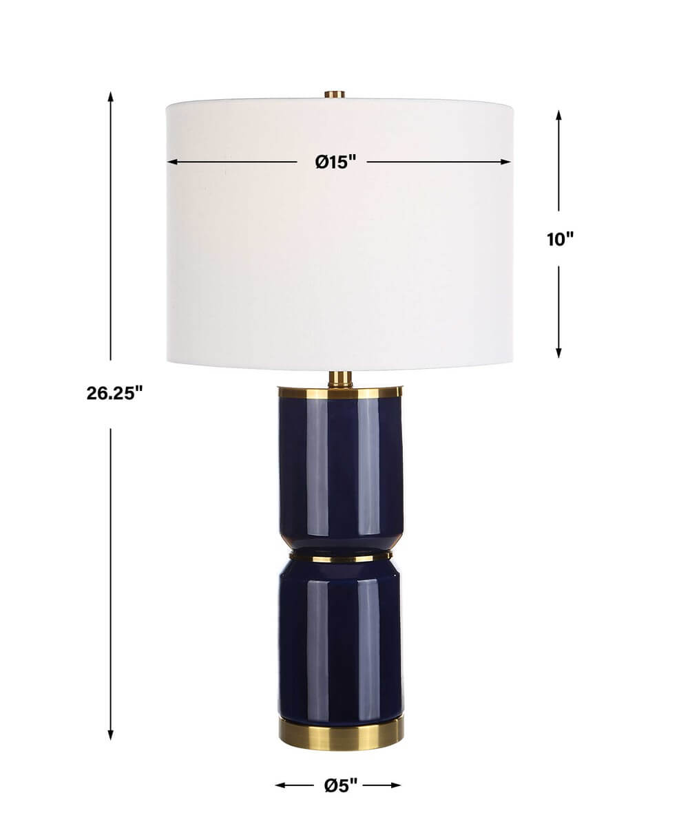 ROYAL BLUE TABLE LAMP 1-01162w