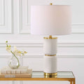 WHITE CERAMIC TABLE LAMP 1-31162w