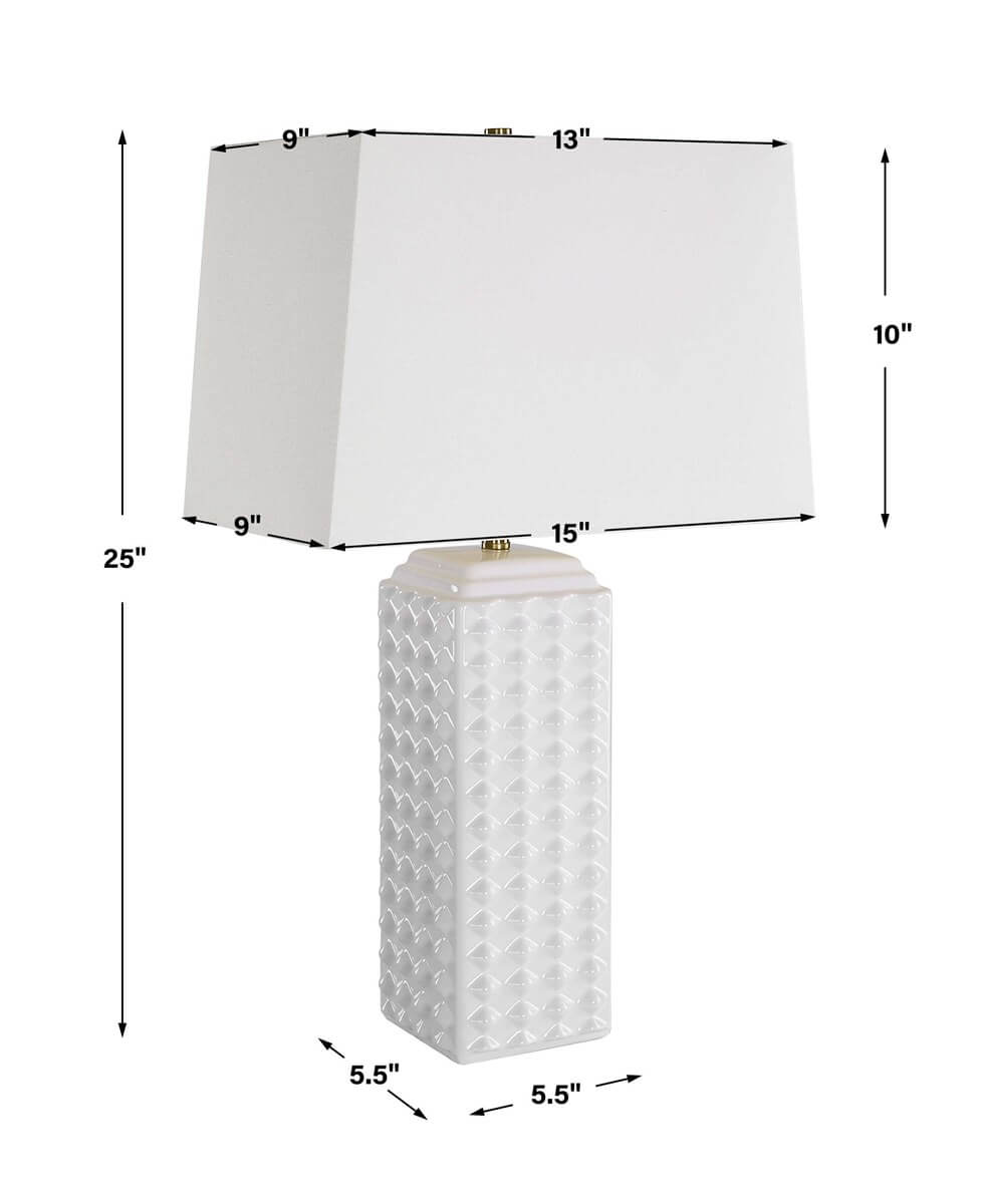 SQUARE CERAMIC TABLE LAMP 1-41162w