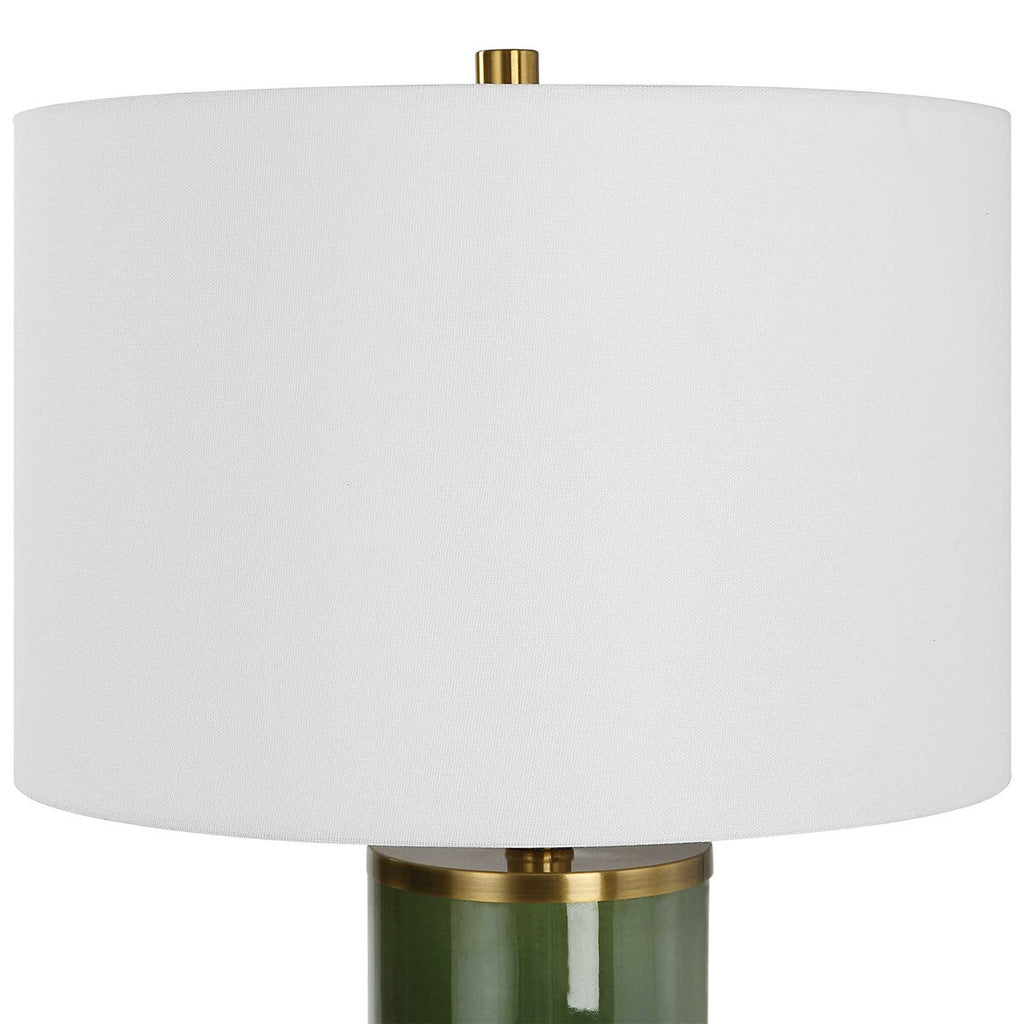 GREEN CERAMIC TABLE LAMP 1-81162w