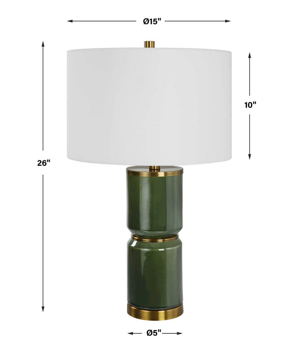 GREEN CERAMIC TABLE LAMP 1-81162w