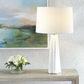 WHITE CERAMIC TABLE LAMP 1-43162w