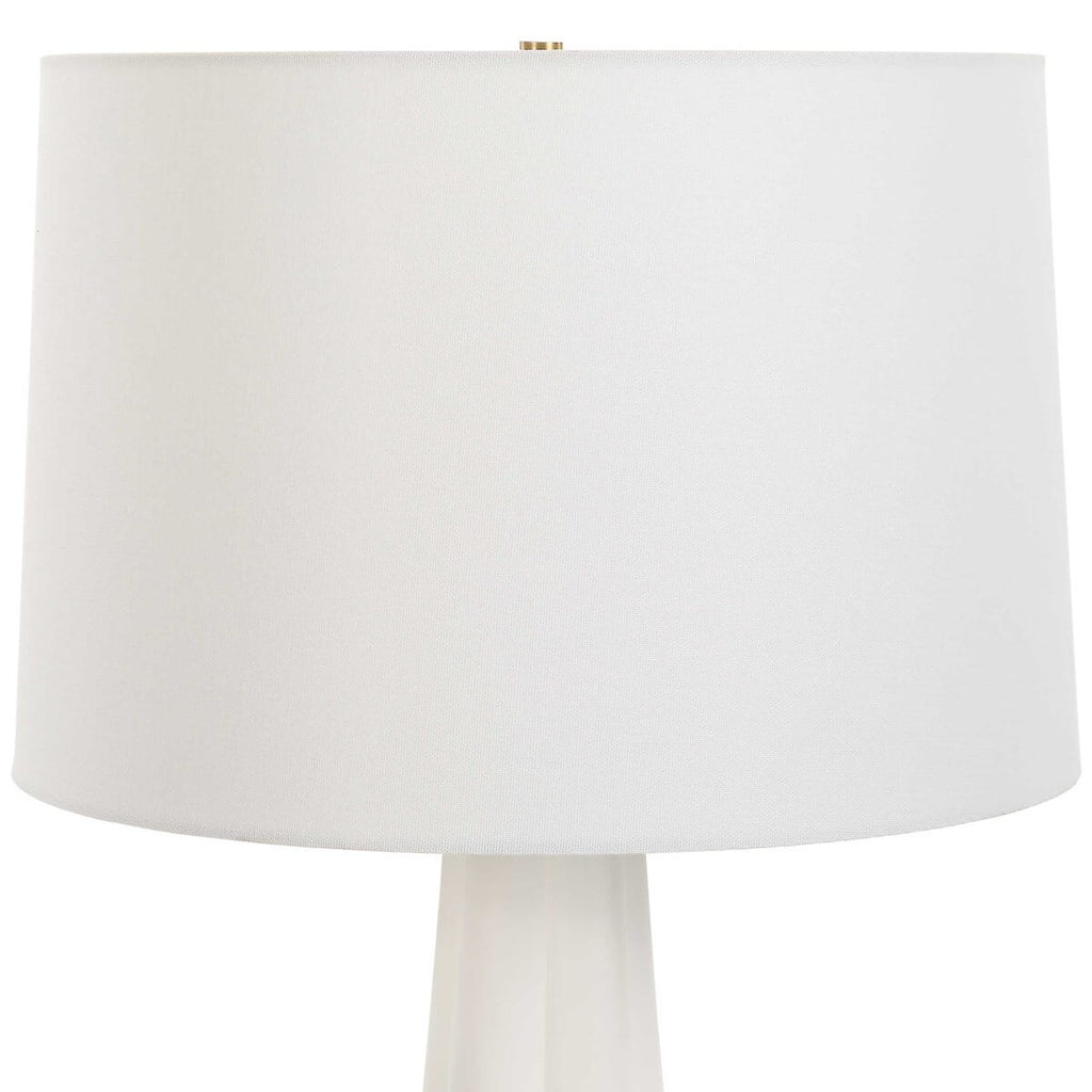 WHITE CERAMIC TABLE LAMP 1-43162w
