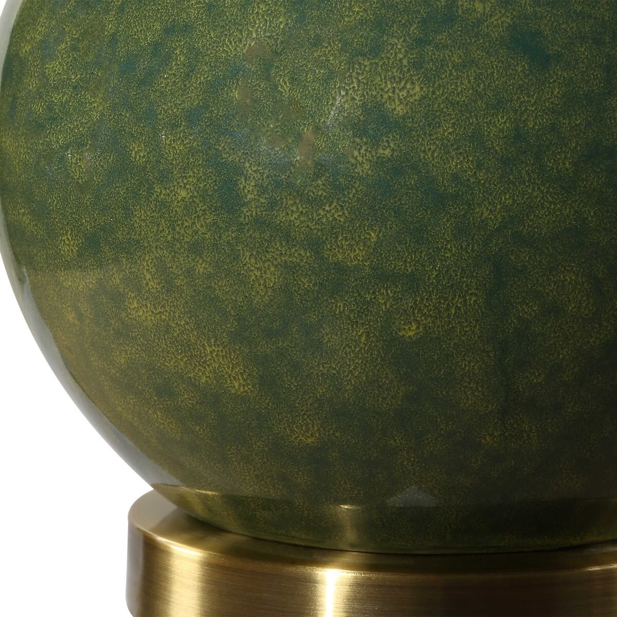 GLAZED GREEN TABLE LAMP 1-73162w
