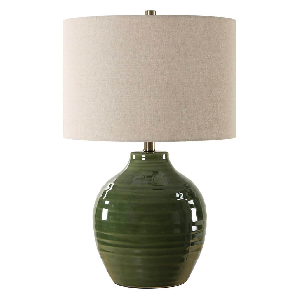 GREEN TABLE LAMP 1-14162w
