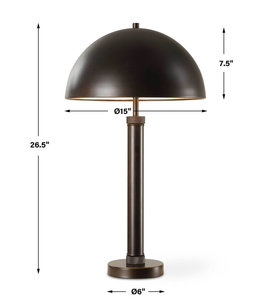 DOME SHAPED TABLE LAMP 1-64162w