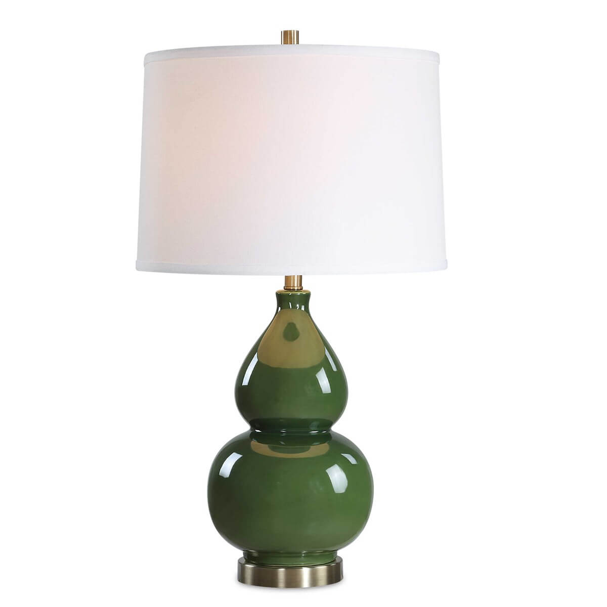 DARK GREEN CERAMIC TABLE LAMP 1-45162w