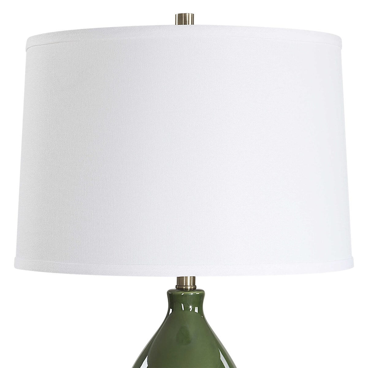 DARK GREEN CERAMIC TABLE LAMP 1-45162w